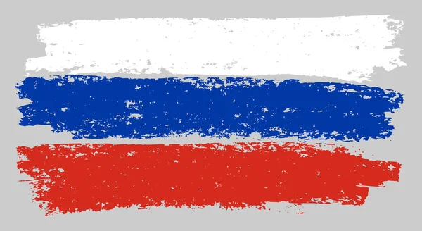 Russia Bandiera Schizzo Illustrazione con effetto gesso — Vettoriale Stock