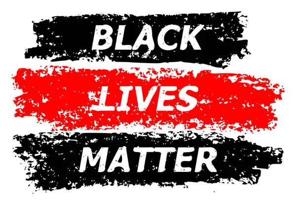 Black Lives Matter Charcoal Illustration with Chalk Effect — Stock Vector
