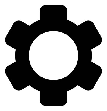 Raster Gear Düz Simgesi