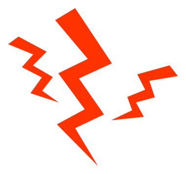 Raster Crack Düz Simge Resmini Vuruyor