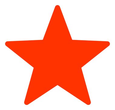 Raster Star Düz Simgesi Simgesi