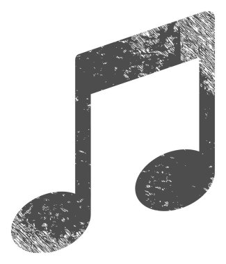 Müzik Notaları Grunge Simge Raster