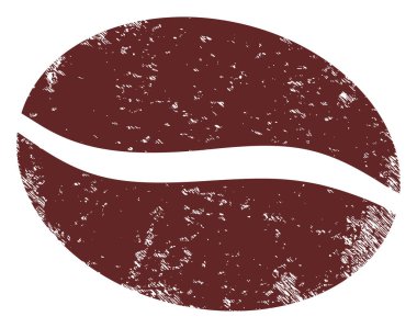 Kahve Fasulyesi Grunge Simgesi Kalıbı