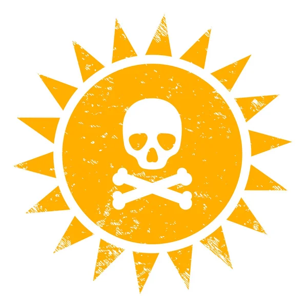Symbol poškrábané ikony paprskového záření smrti — Stock fotografie