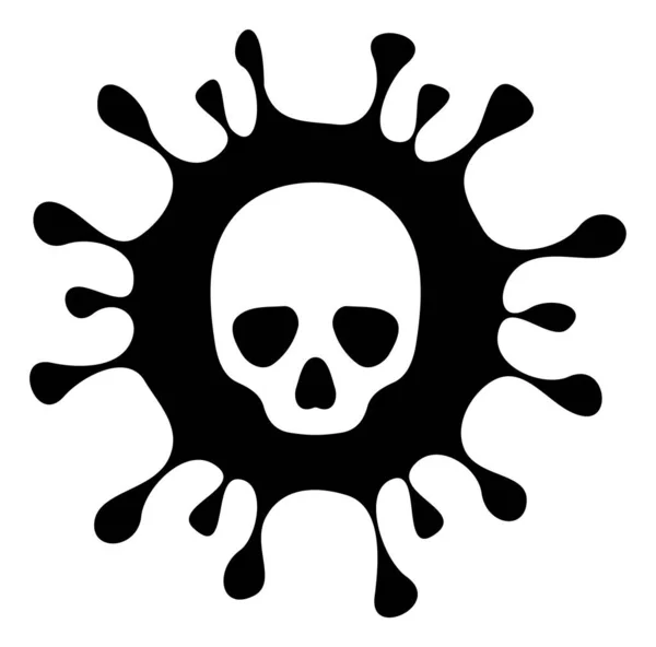 Raszter halál vírus lapos ikon szimbólum — Stock Fotó