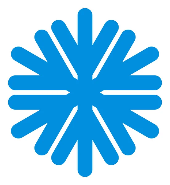 Raster Snowflake Flat Icon Symbol — стокове фото