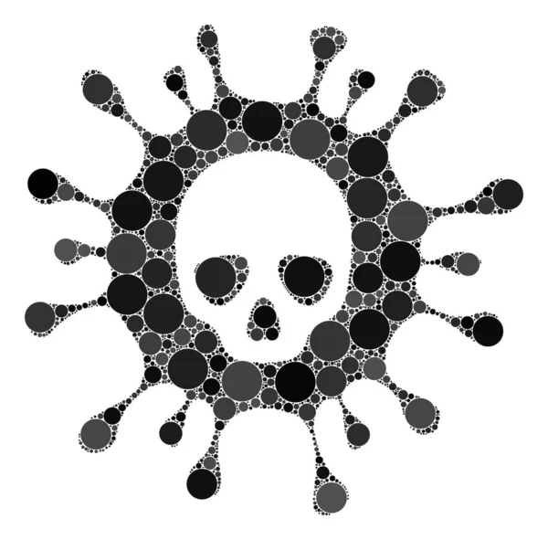 Raster Death virus Mosaic of Small Circles — Stock fotografie