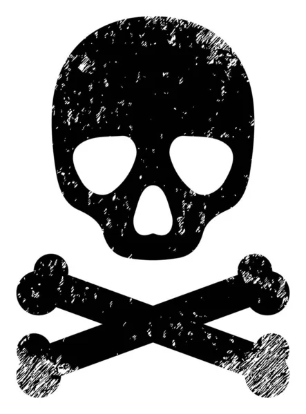 Death Skull Grunge Symbolsymbol — Stockfoto