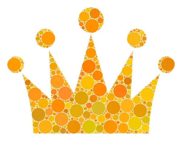 Raster Crown Mosaic of Dots — Stock Photo, Image