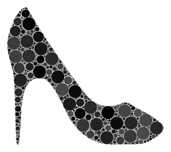 Raster High heel shoe Composition of Small Circles — Stock Photo, Image