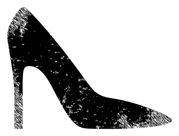 Hoge hak dame schoen geschraapt icoon raster — Stockfoto