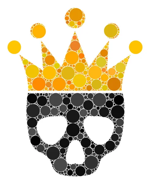 Raster Dead king Collage of Dots — Stock Photo, Image