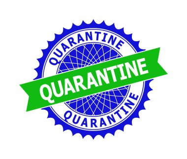 KARANTINE İki Renkli Mühür İçin Temiz Rosette Şablonu