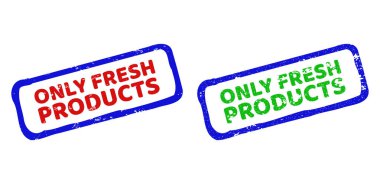 Kauçuk Biçimli Sadece FRESH Ürünleri Kaba Dikdörtgen Filigranı