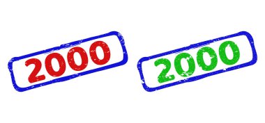 Grunge Biçimli 2000 Çift Renkli Sert Dikdörtgen Mühür