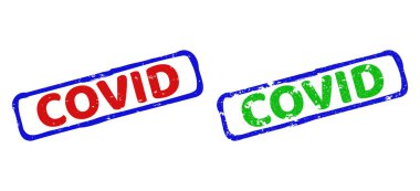 COVID Çift Renkli Kauçuk desenli Dikdörtgen Filigranı