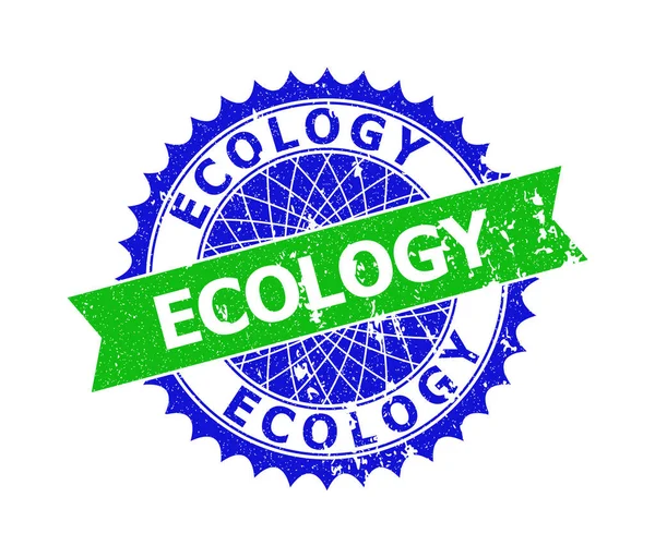 Οικολογία Διχρωμία Ροζέτα Διαβρωμένη υδατογραφία — Διανυσματικό Αρχείο