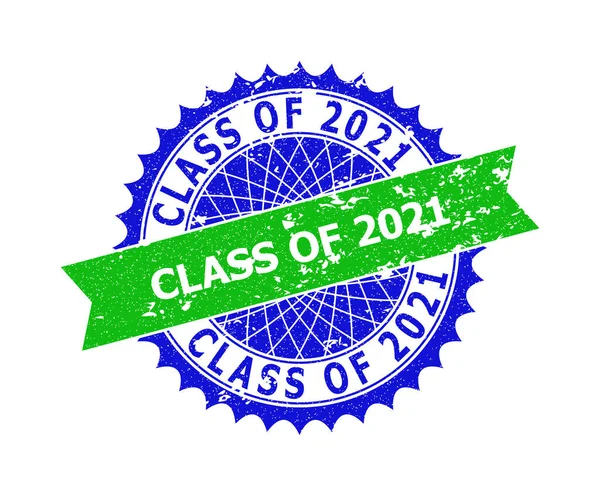 CLASS OF 2021 Біколлор Розетка — стоковий вектор