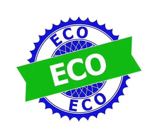 ECO Bicolor Clean Rosette Mall för stämplar — Stock vektor