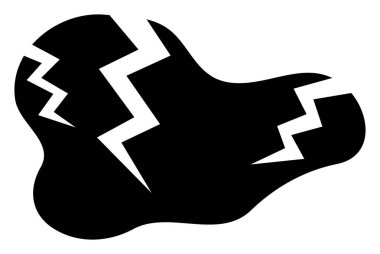 Vektör Çatlak Düz Simge Sembolü