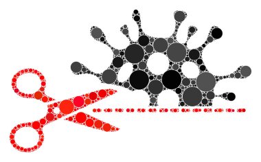 Noktaların vektör kesimi koronavirüs bileşimi