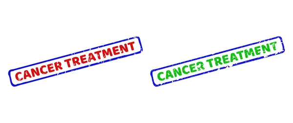 CANCER TREATMENT Bicolor Segel Panjang Rough dengan Tekstur Grunged - Stok Vektor