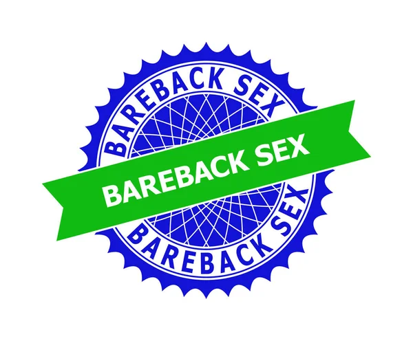 BAREBACK SEX Bicolor Clean Rosette Template for Watermarks — стоковый вектор