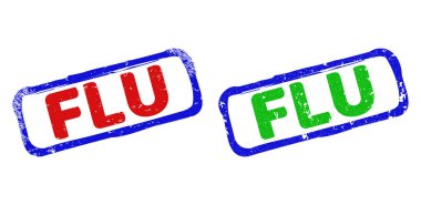 FLU Çift Renkli Sert Dikdörtgen Mühürlü Kirli Biçimli Mühürler