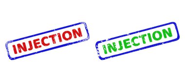 İNJECTION Bicolor Grunge yüzeyli Kaba Dikdörtgen Filigranlar