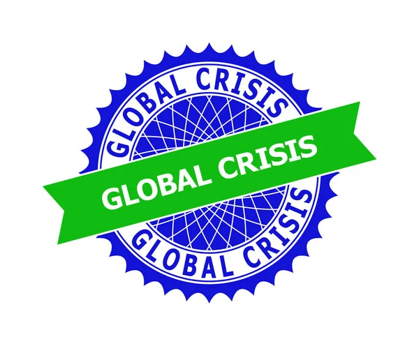 Modelo GLOBAL CRISIS Bicolor Clean Rosette para Marcas d 'Água — Vetor de Stock