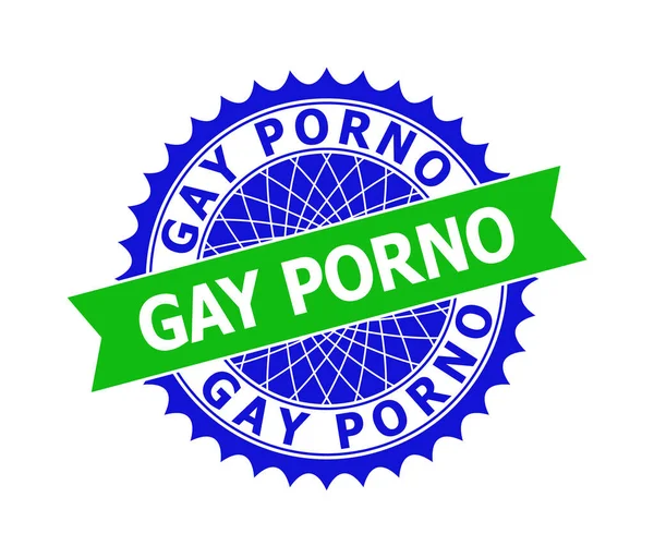 GAY PORNO Bicolor Clean Rosette plantilla para sellos — Vector de stock