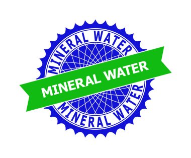 MINERAL SU Pul Mührü İçin Temiz Rosette Şablonu