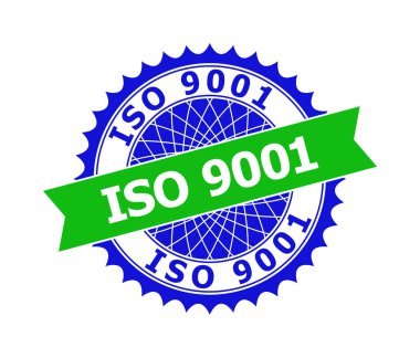 ISO 9001 İki Renkli Mühürler için Temiz Rosette Şablonu