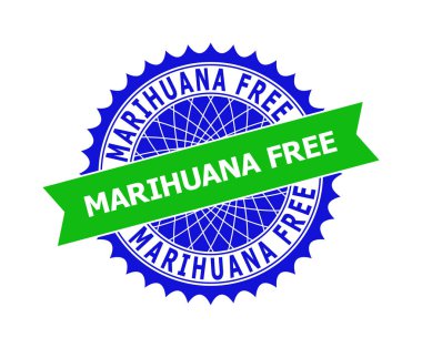 MARIHUANA Bicolor Damga Mührü İçin Temiz Rosette Şablonu