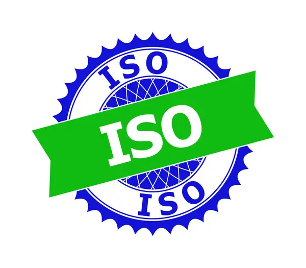 ISO Bicolor Clean Rosette sjabloon voor watermerken — Stockvector