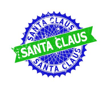 Noel Baba CLAUS İki Renkli Rosette Kirli Mühür Mührü