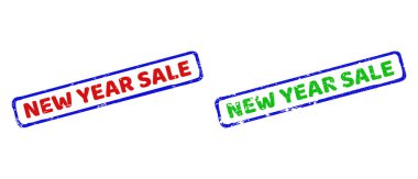 YENİ YIL SatıImış Bicolor Çürük Biçimli Dikdörtgen Mühürlü