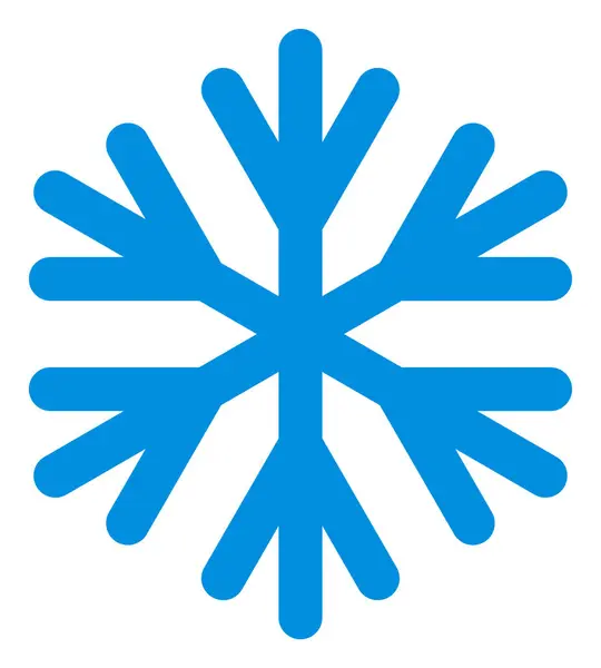 Símbolo plano do ícone do floco da neve do vetor — Vetor de Stock