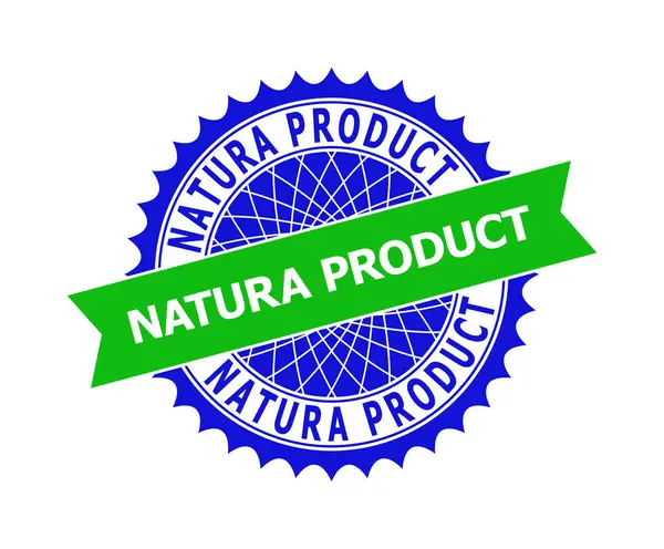 NATURA PRODUKT Bicolor Clean Rosette Vorlage für Wasserzeichen — Stockvektor