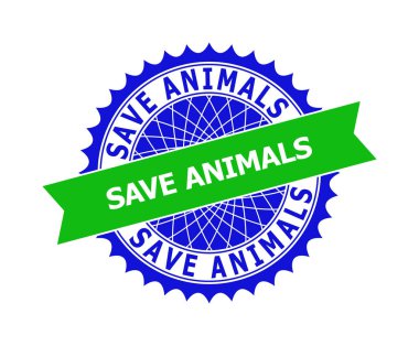 Pul İçin Hayvanları Bicolor Temiz Rosette Şablonu Kaydet