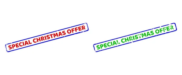 OFERTA DE NAVIDAD ESPECIAL Bicolor Rough Rectangular Watermarks with Unclean Styles — Archivo Imágenes Vectoriales