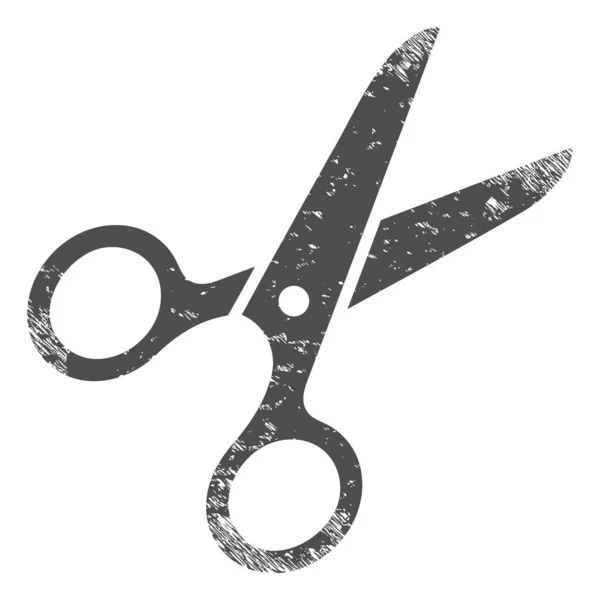 Scissors Grunge Icon Illustration — Stock Vector