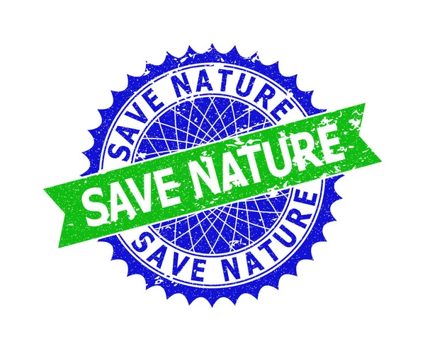 SAVE NATURE Rosette bicolore Phoque grogné — Image vectorielle