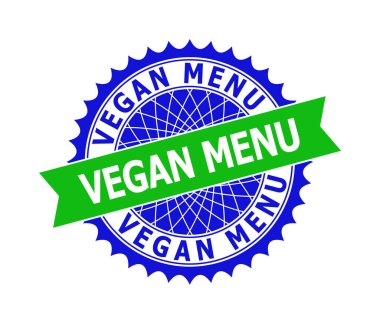 VEGAN MENU Bicolor Damga Mühürleri için Temiz Rosette Şablonu