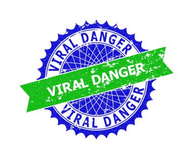 VIRAL DANGER 2 Renkli Rosette Grunge Damgası