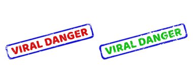 VIRAL DANGER Bicolor Zorlu Dikdörtgen Filigranı Tehlike Dokuları