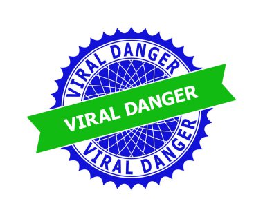 VIRAL DANGER İki Renkli Mühürler için Temiz Rosette Şablonu