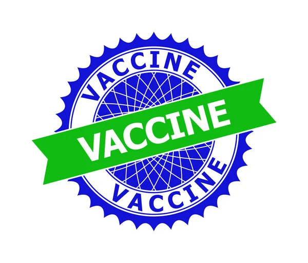 VACCINE Bicolor Clean Rosette Template for Seals — Stockový vektor