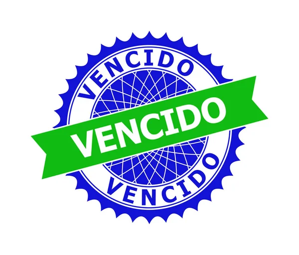 Plantilla VenCIDO Bicolor Clean Rosette para sellos — Vector de stock