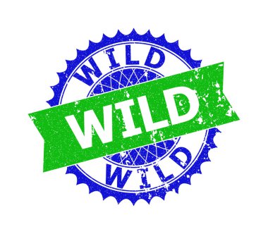 WILD Çift Renkli Rosette Grunge Mührü